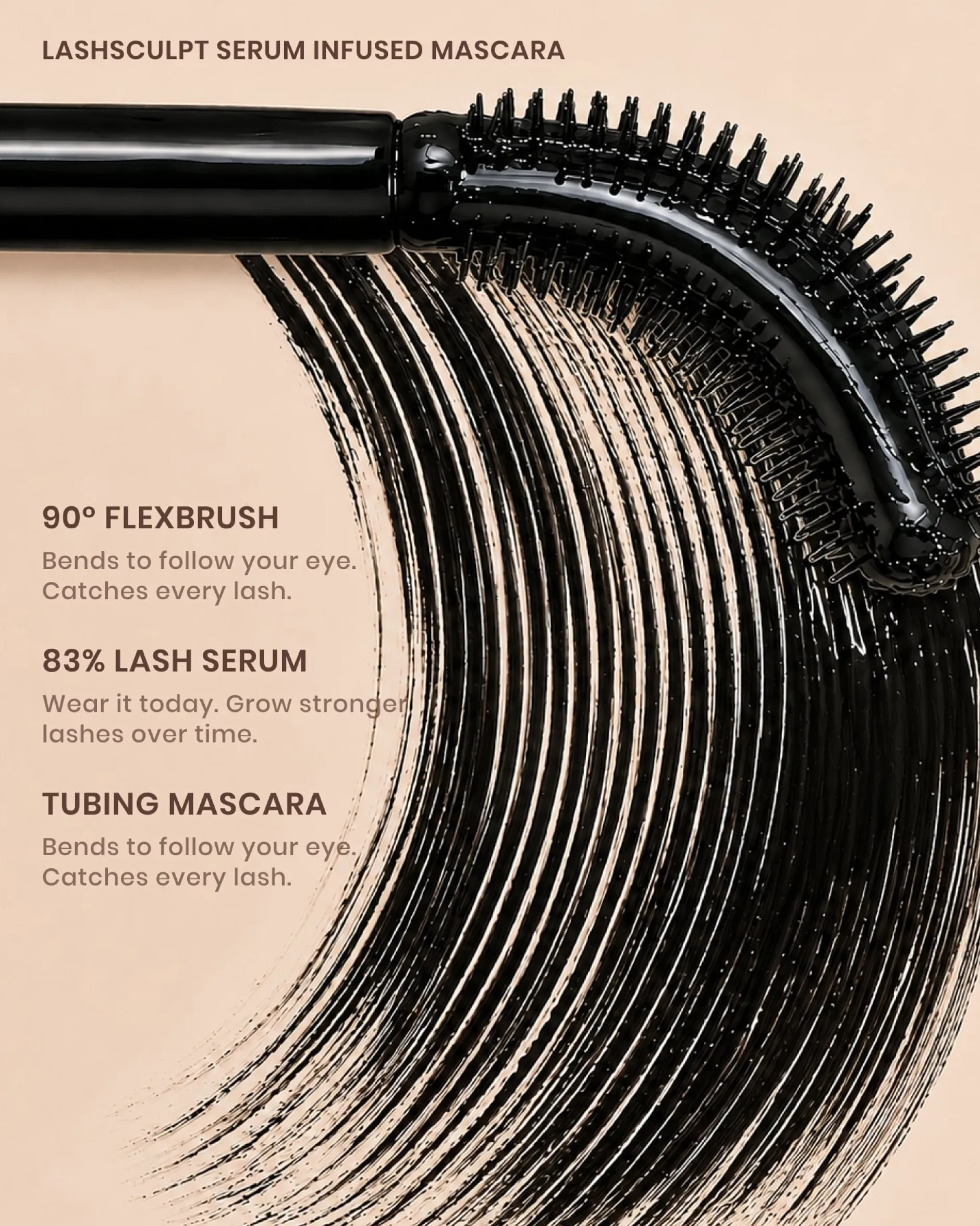 Lenoites LashSculpt Serum Infused Mascara Black