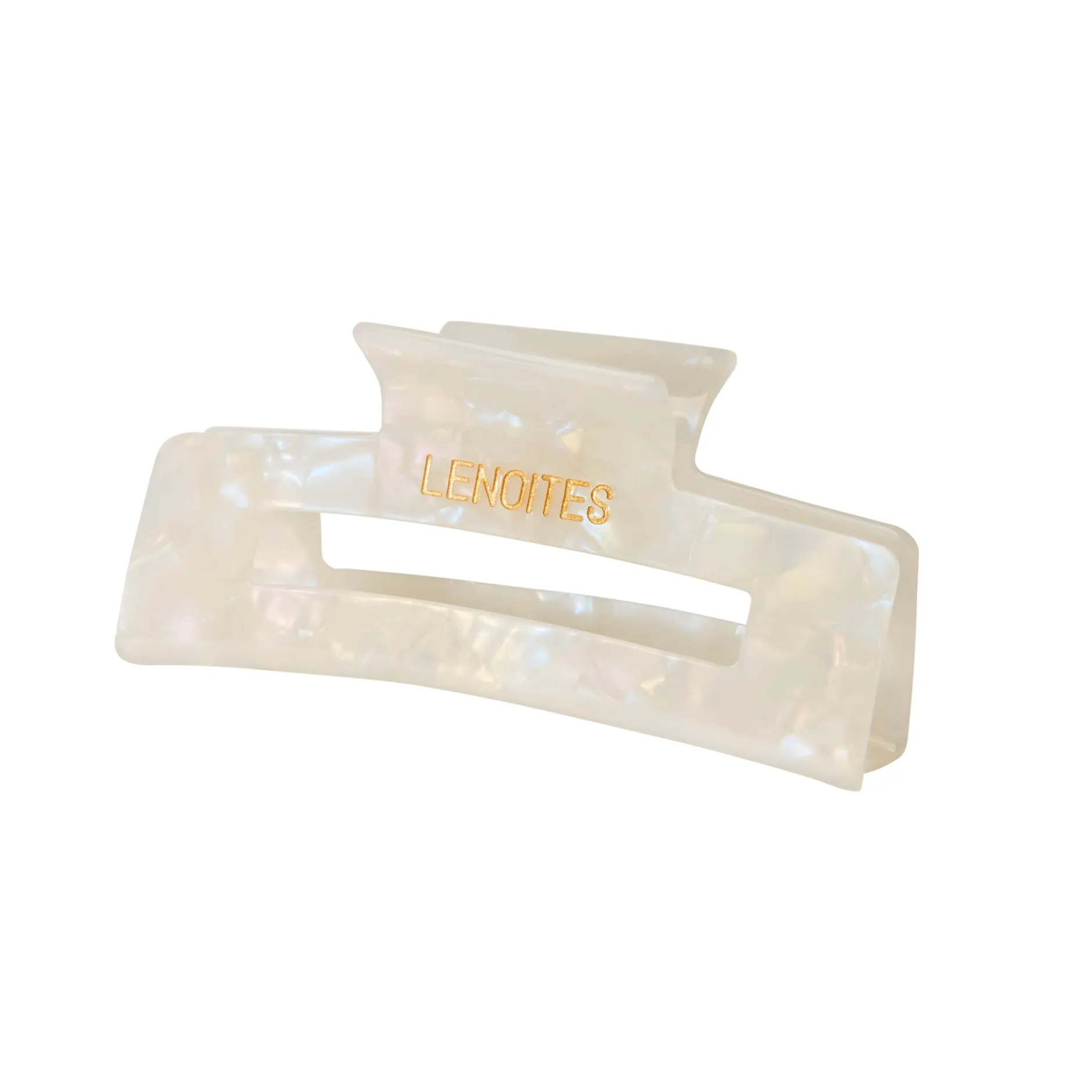LENOITES Premium Eco-Friendly Hair Claw Pearly White 1 st