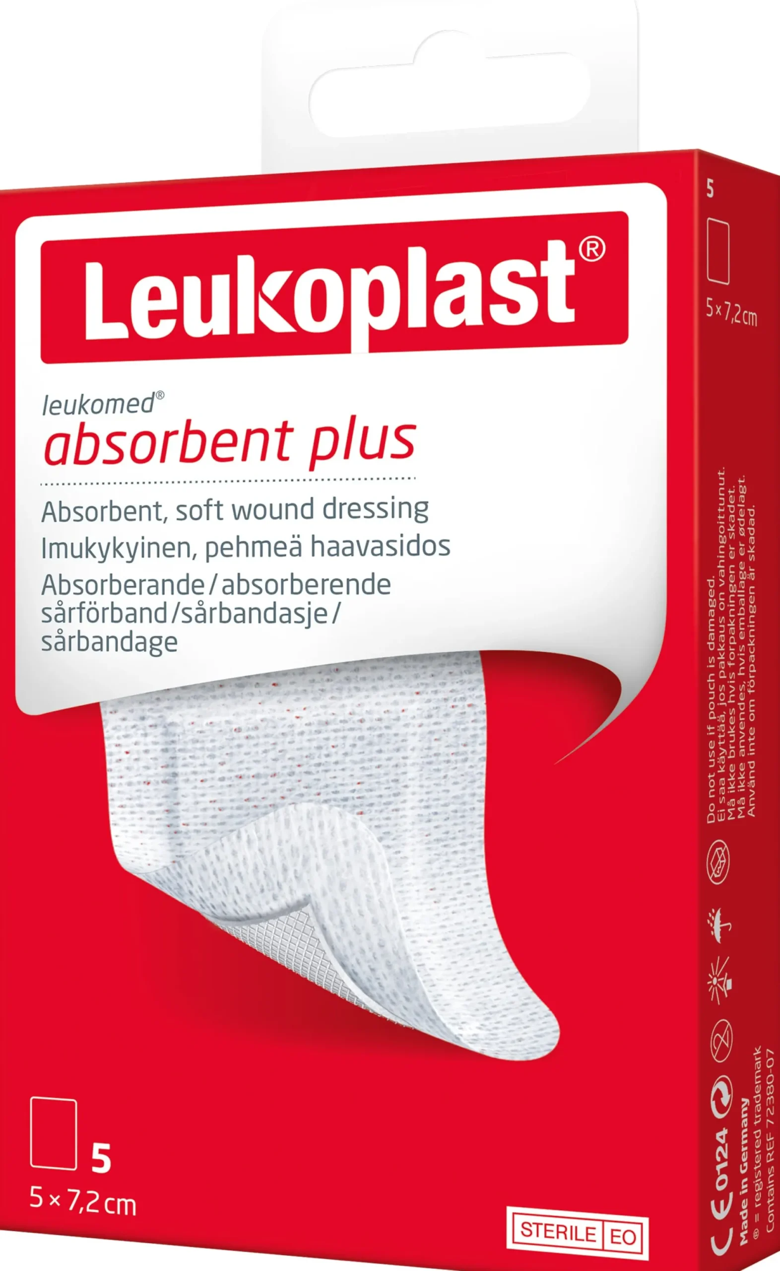 Leukoplast Leukomed Absorberande Sårförband 5 cm x 7,2 cm 5 st