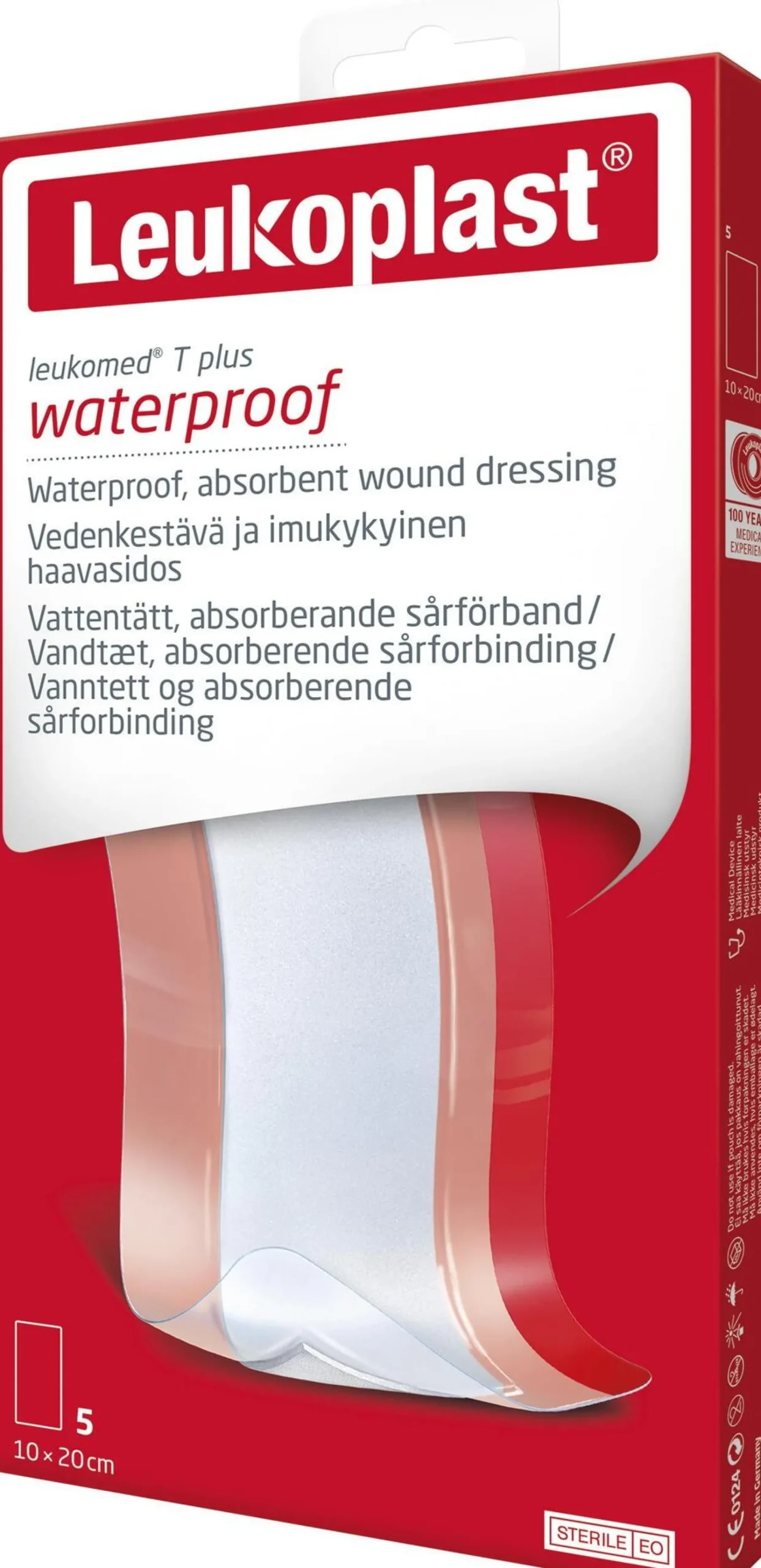 Leukoplast Leukomed T Plus Abs Sårförband 5 st 10x20 cm