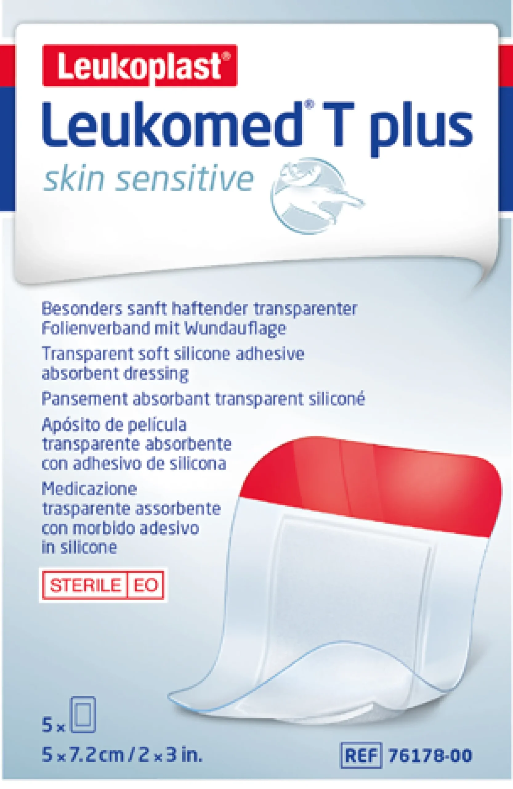 Leukoplast Leukomed T Plus Skin Sensitive 5 st 5x7,2 cm