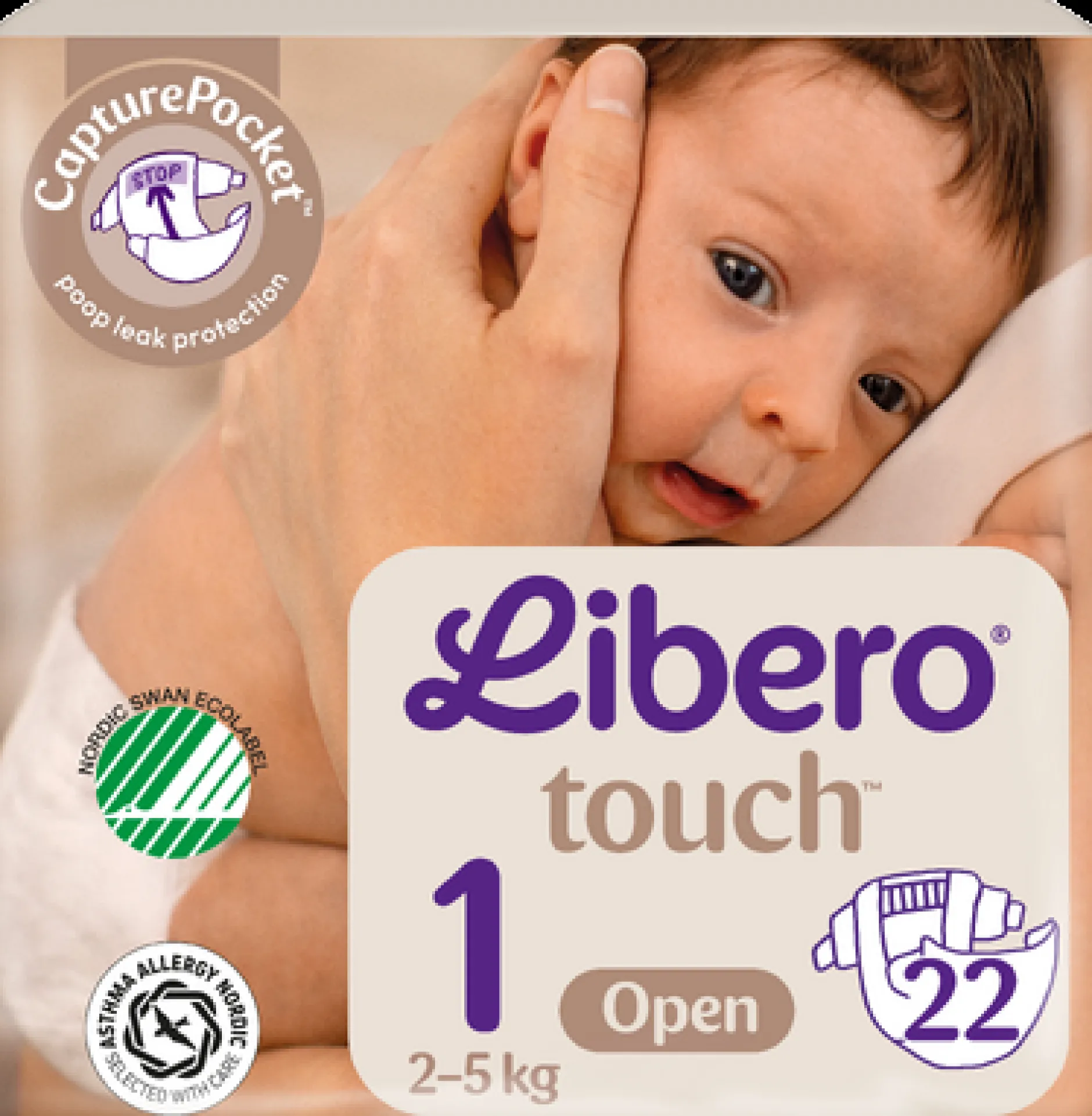 Libero Touch 1 Blöja 2-5 kg 22 st
