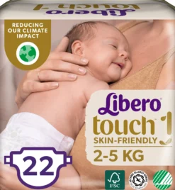 Libero Touch 1 Blöja 2-5 kg 22 st
