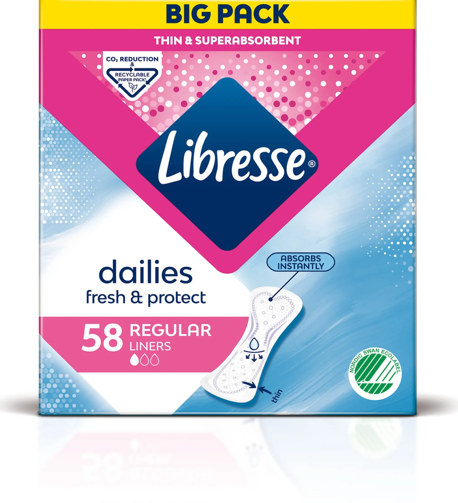 Libresse Dailies Fresh & Protect Regular Trosskydd 58 st