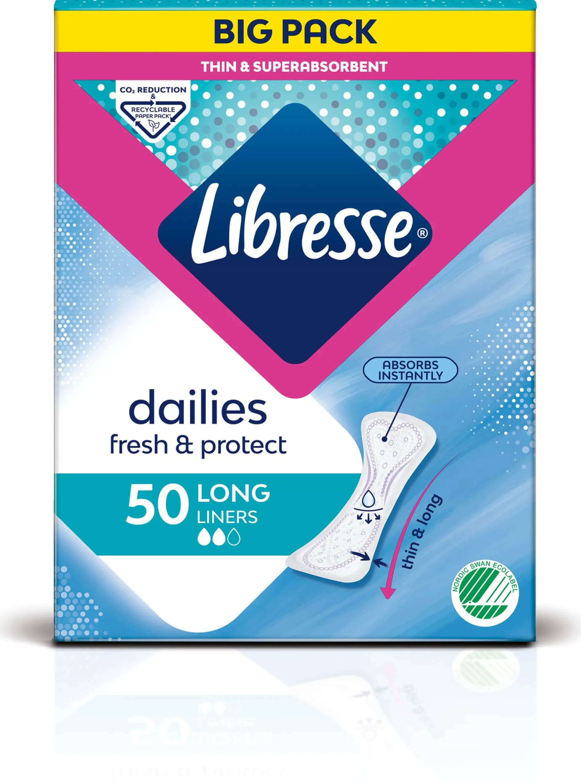 Libresse Dailies Fresh & Protect Long 50 st