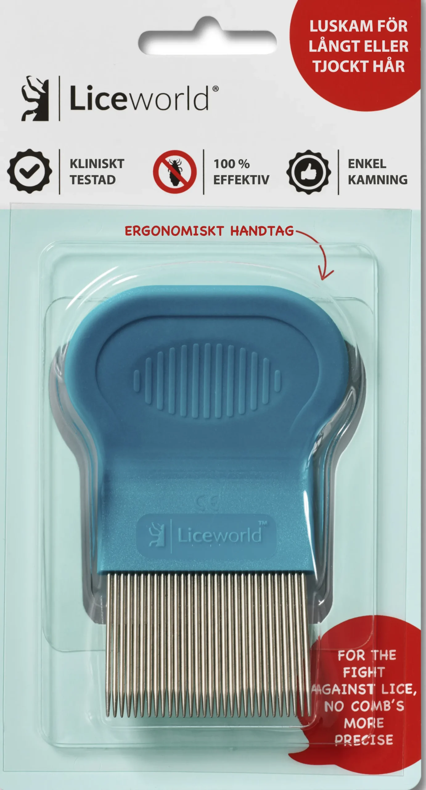 Liceworld Luskam Metall Långt & Tjockt Hår 1 st