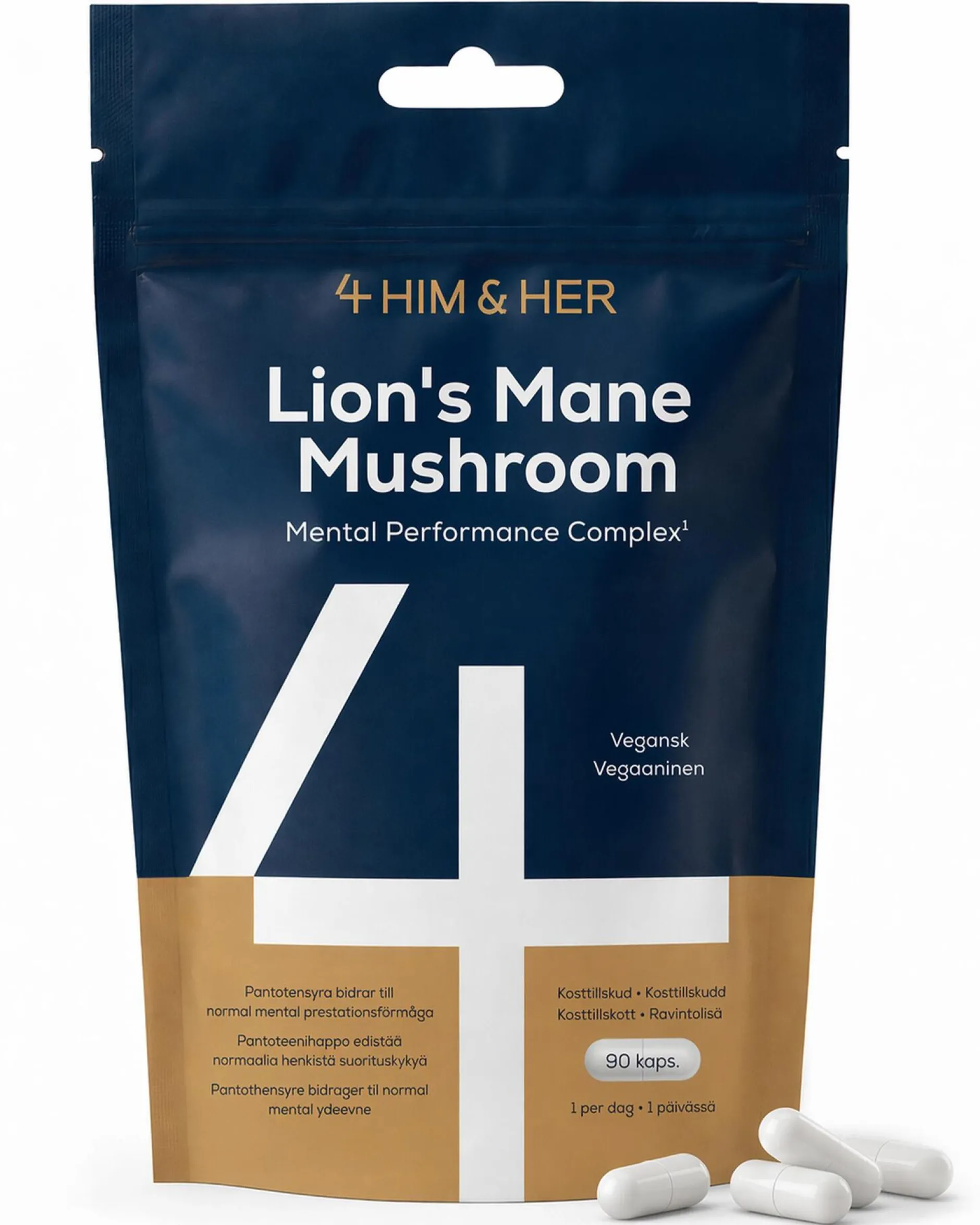 Lion's Mane 90 kapslar - svampextrakt & B-vitaminer