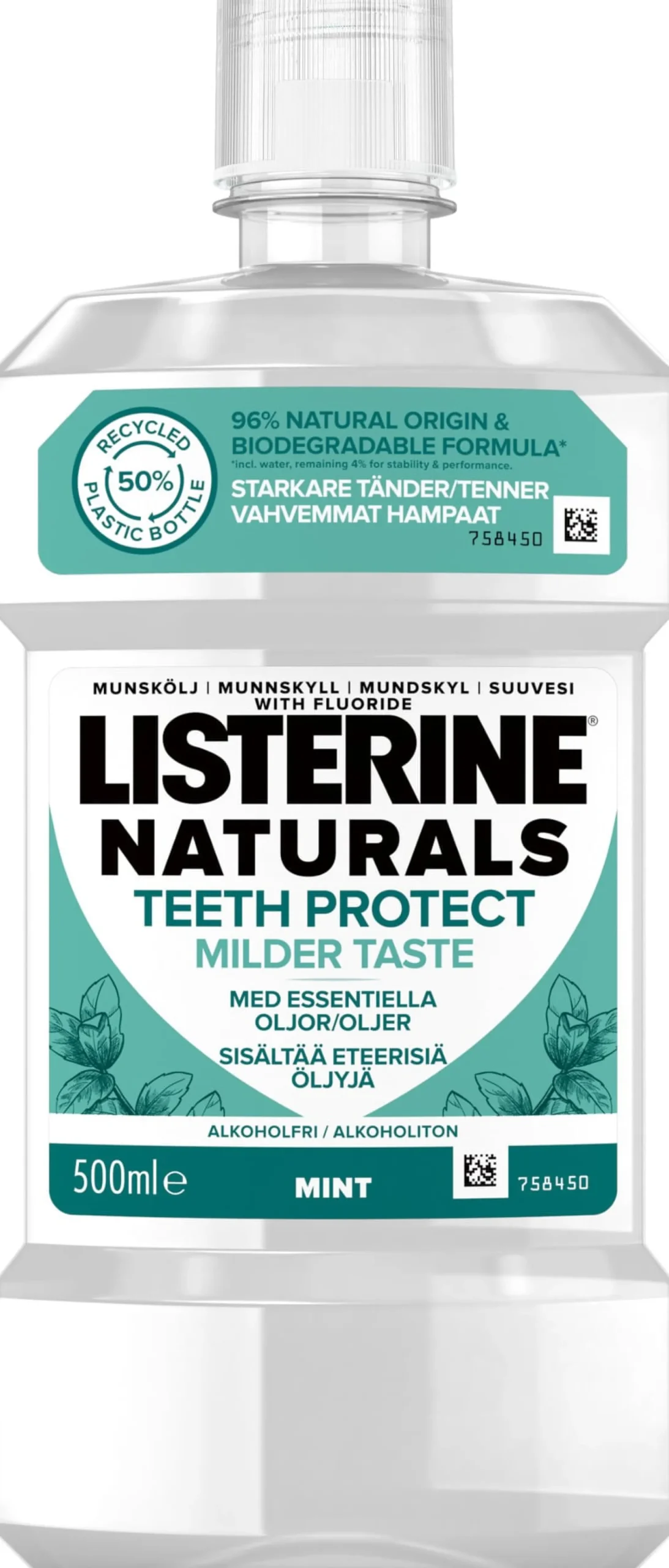 Listerine Naturals Teeth Protect Milder Taste 500 ml