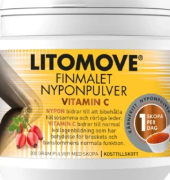 Litomove Finmalet Nyponpulver Vitamin C 200g
