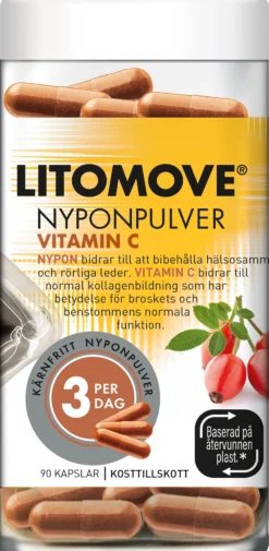 Litomove Nyponpulver Vitamin C 90 kapslar