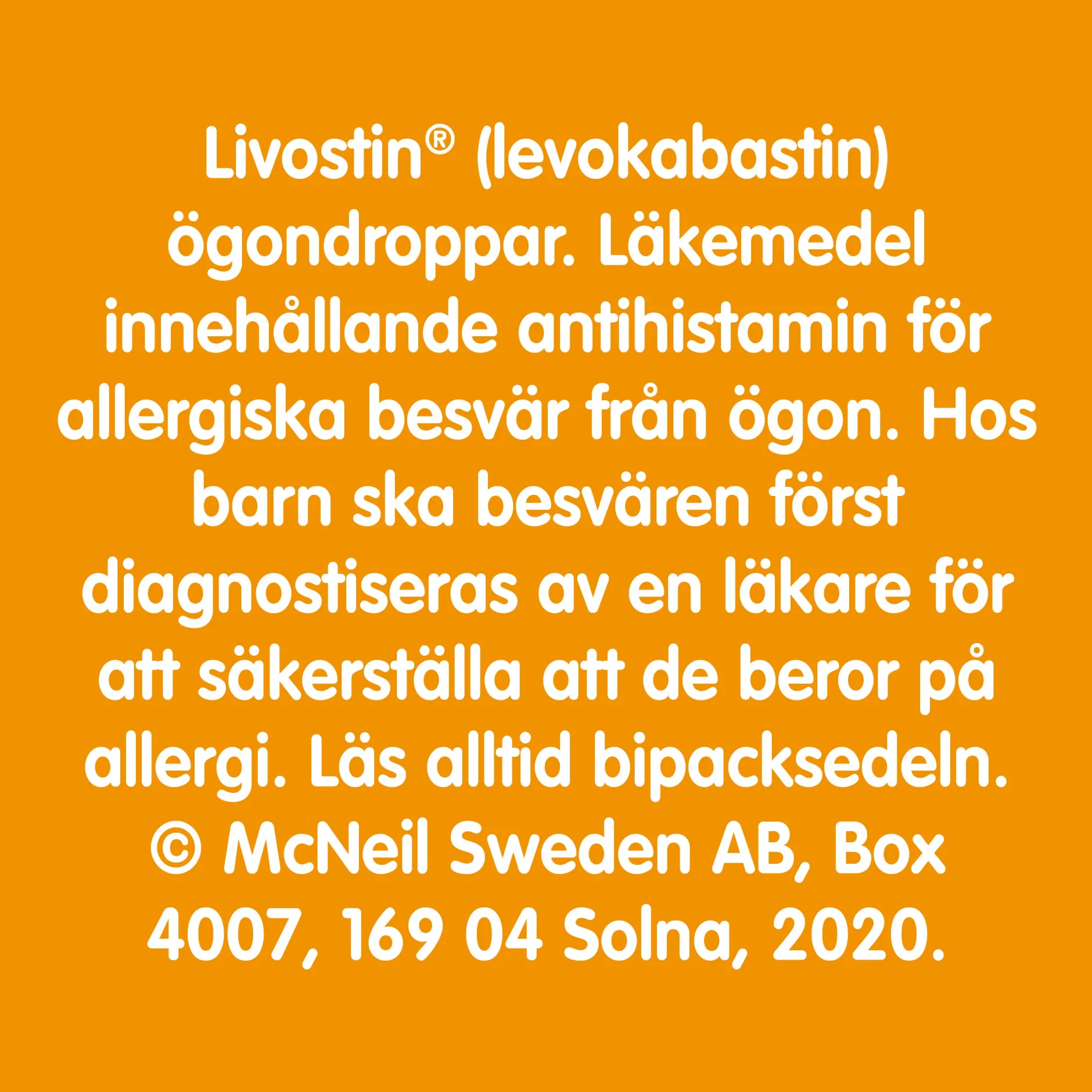 Livostin ögondroppar suspension 0,5mg/ml, 4 ml