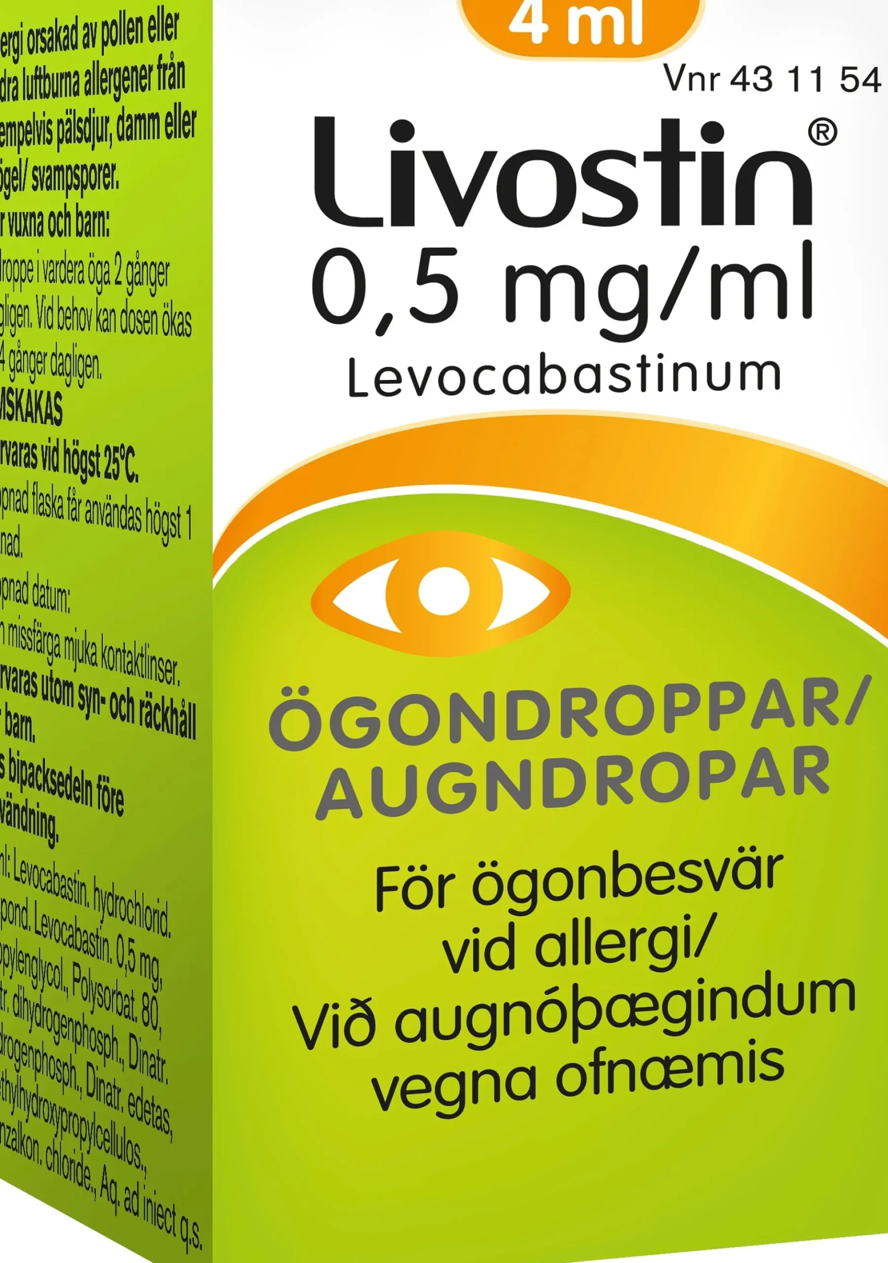 Livostin ögondroppar suspension 0,5mg/ml, 4 ml