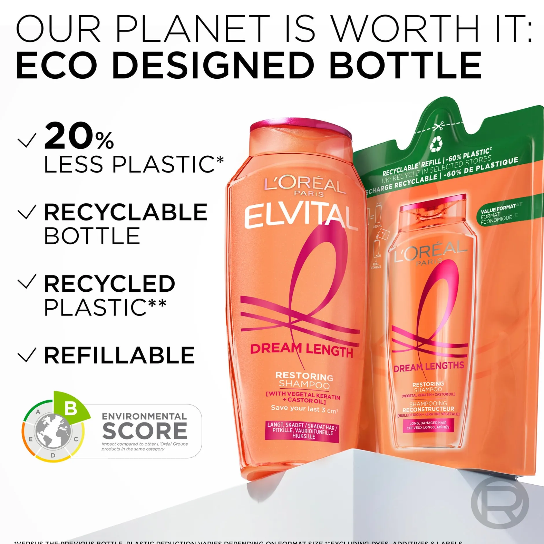 L'Oréal Paris Elvital Dream Lengths Restoring Schampoo 250 ml