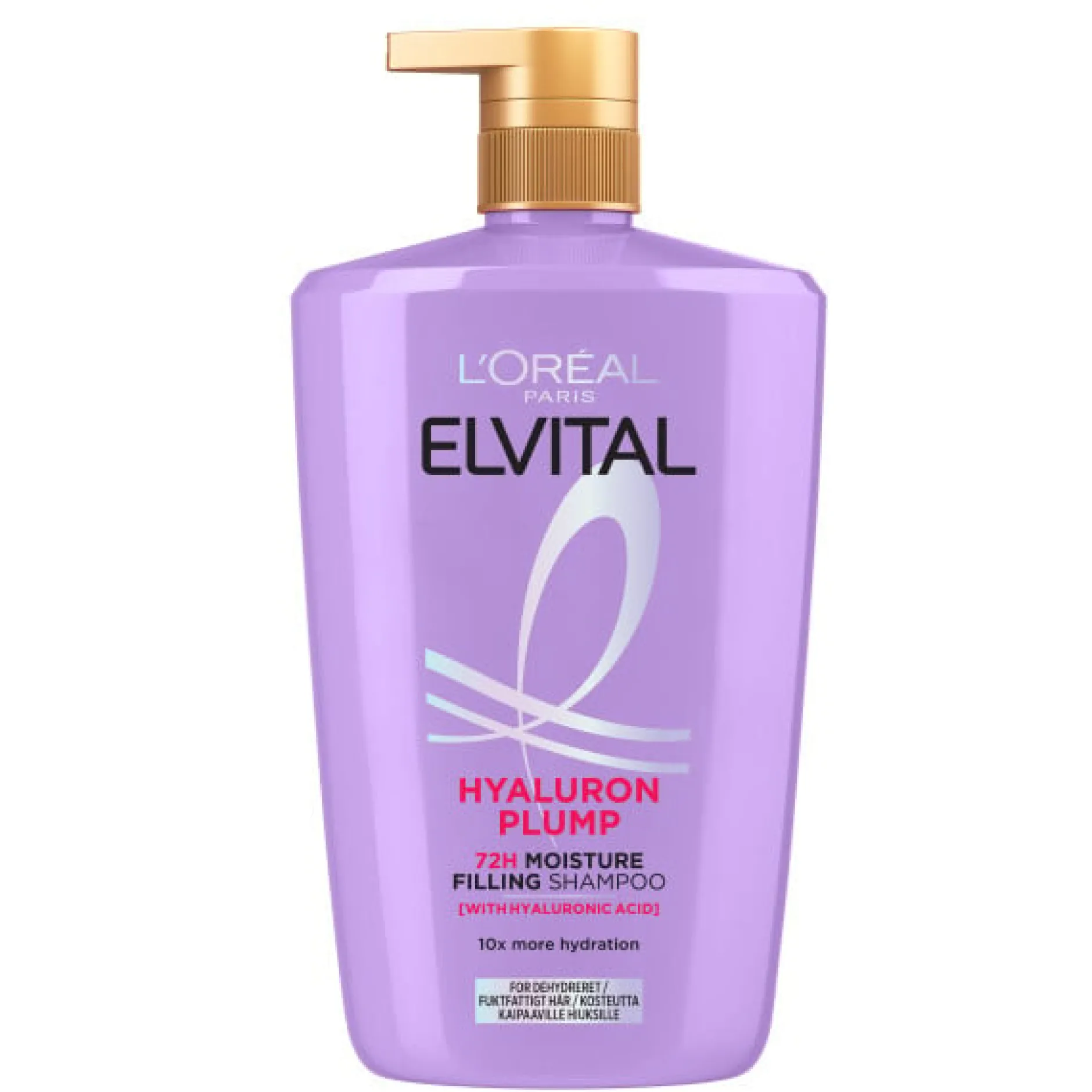 L'Oréal Paris Elvital Hyaluron Plump Schampo för fuktfattigt hår 1000 ml
