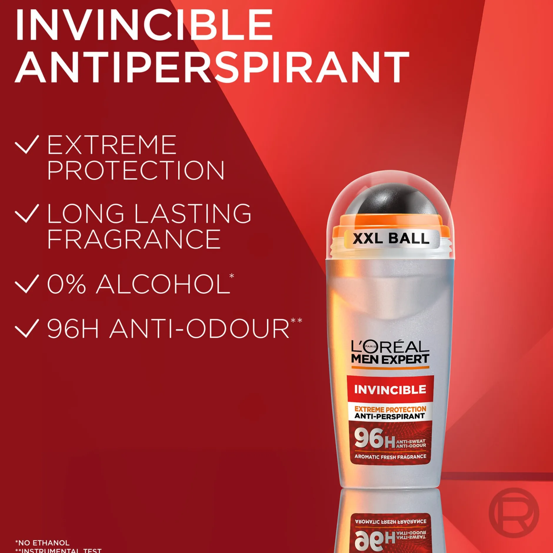 L'Oréal Paris Men Expert Invincible 96H Anti-Perspirant Deodorant Roll On för normal hud 50 ml