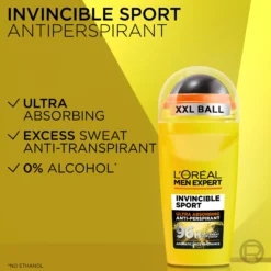 L'Oréal Paris Men Expert Invincible Sport 96H Anti-Perspirant Deodorant Roll On 50 ml