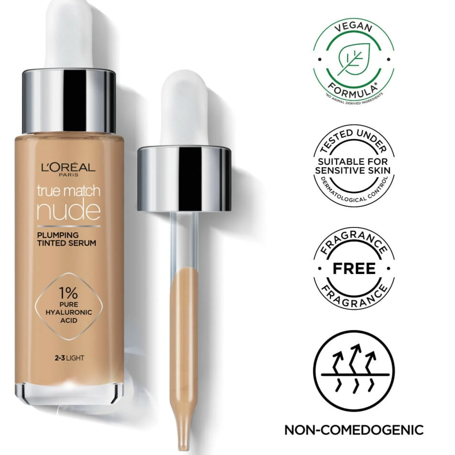 L'Oréal Paris True Match Nude Plumping Tinted Serum 0.5-2 Very Light 30 ml