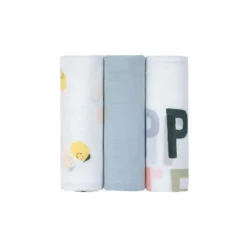 Lässig Mjuk Babyfilt L Happy Fruits Lemon 3-pack
