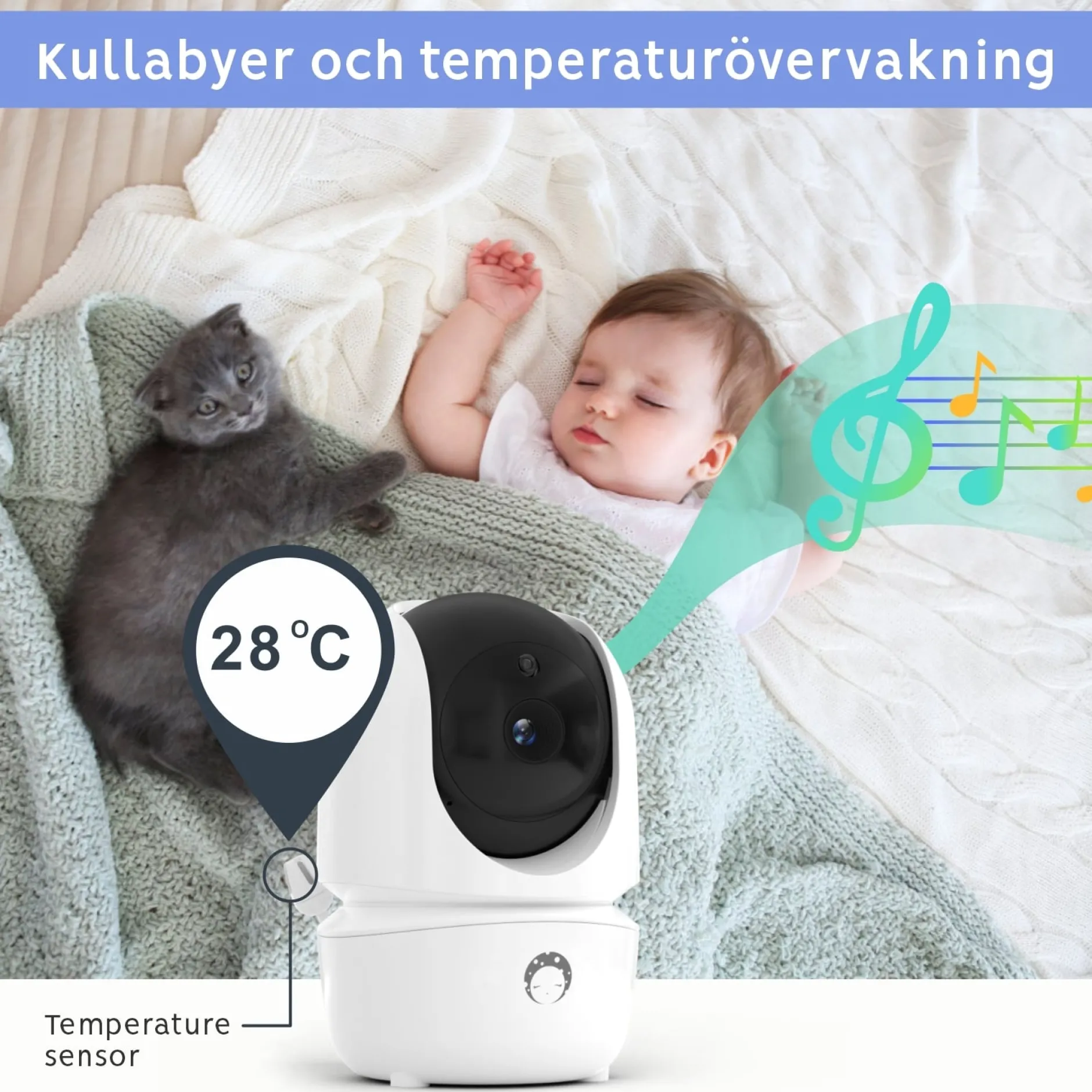 Luna Bambini Baby Monitor Classic med 3,5" färgskärm