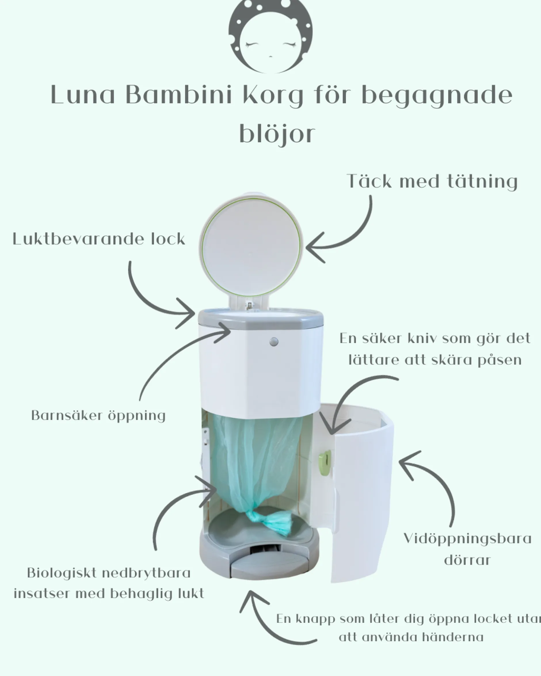 Luna Bambini Blöjhink Lux 16 liter
