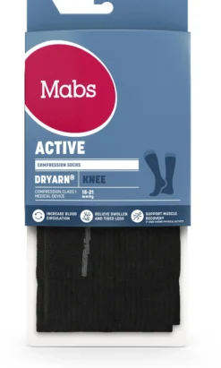 Mabs Comp Active Dryarn Knee Strödstrumpor Black S
