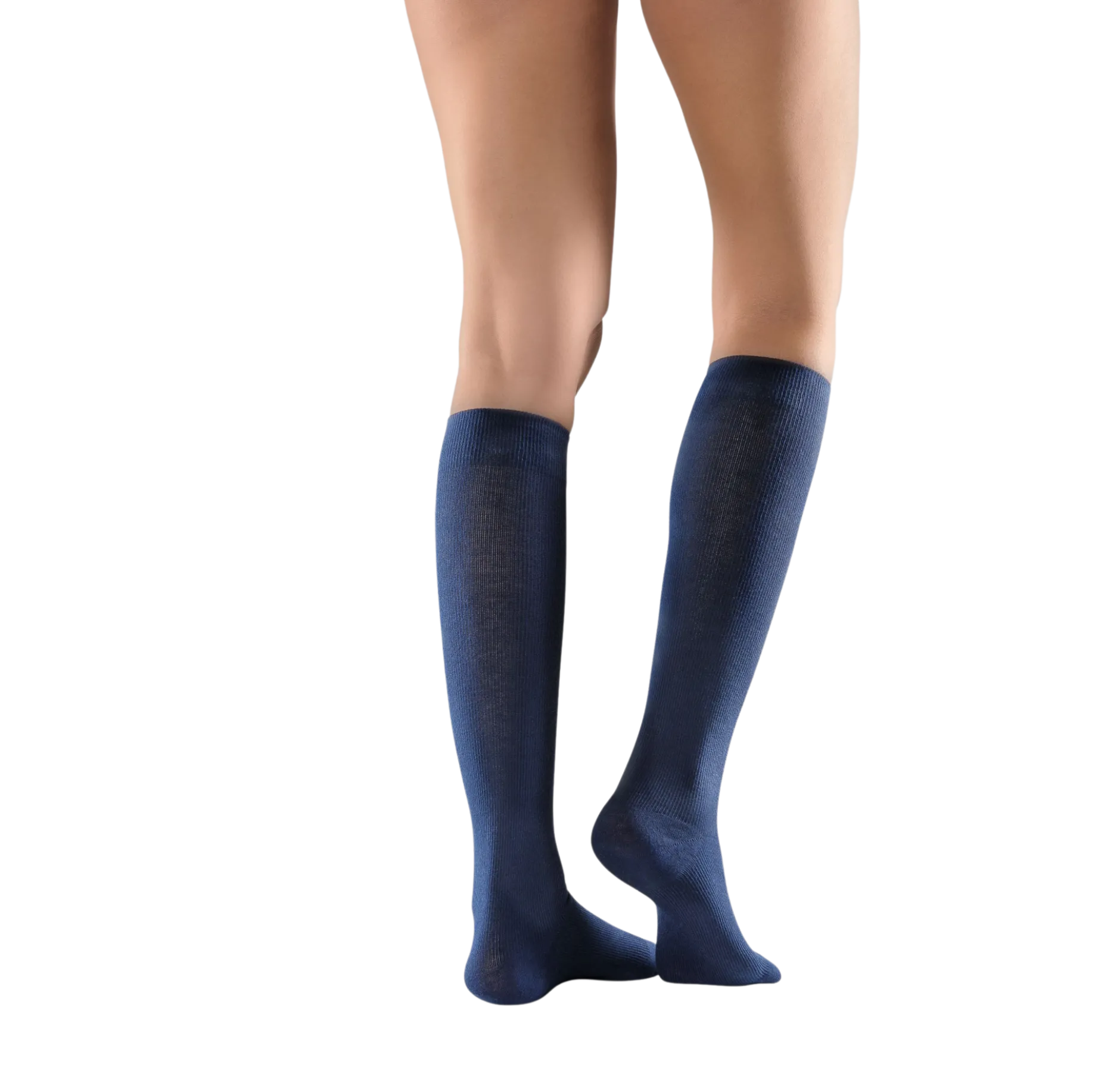Mabs Cotton Knee Stödstrumpor Navy XXL
