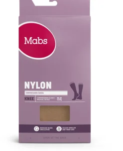 Mabs Nylon Knee Stödstrumpor Tan XL