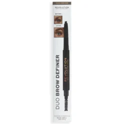 Makeup Revolution Duo Brow Definer Pencil Dark Brown 0,25g