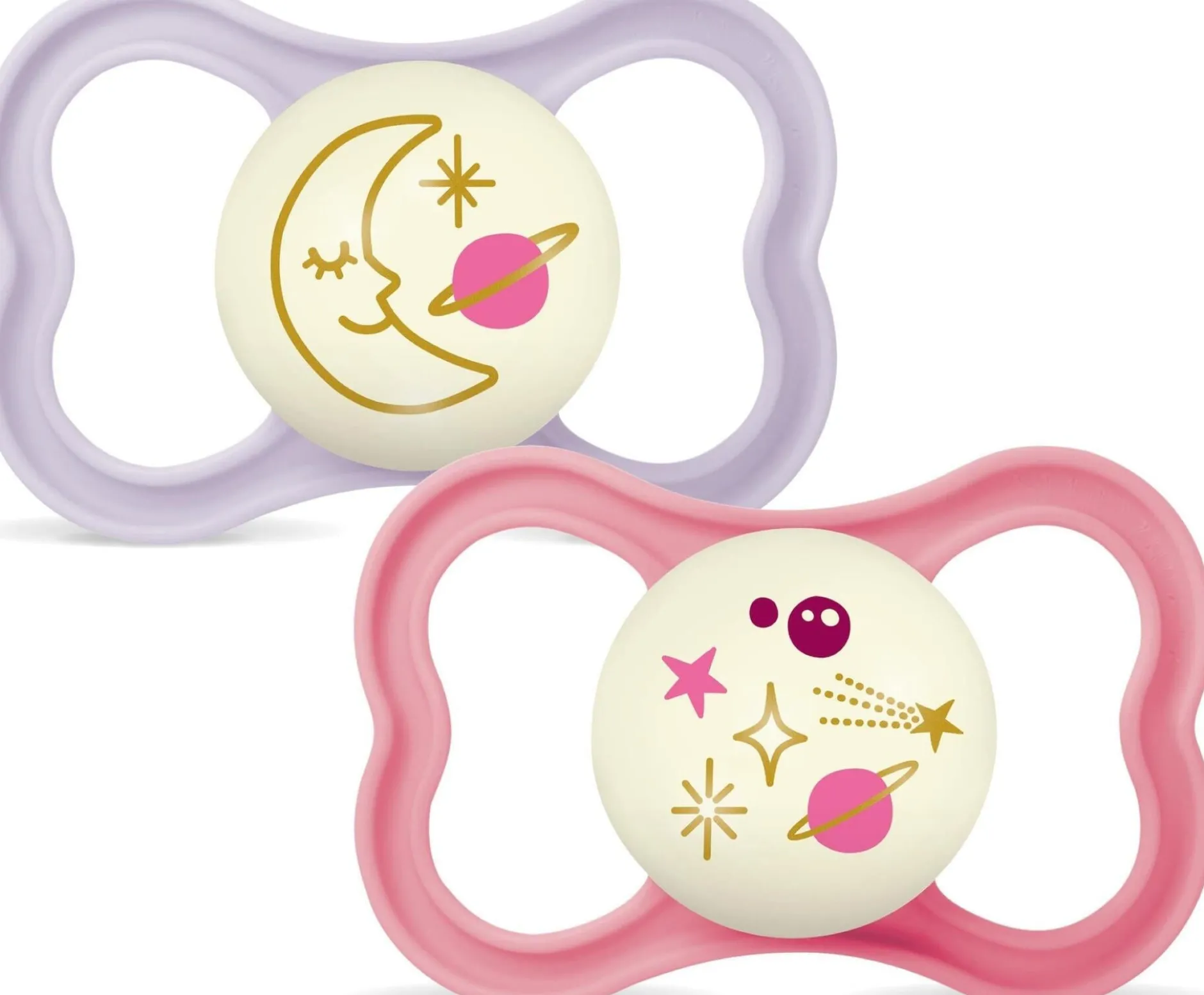 MAM Air Night Silk 6-16m Box V Pink 2 st