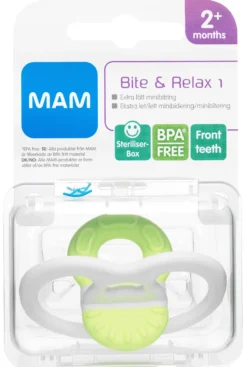 MAM Bite & Relax Phase 1 Minibitring 2+ Månader 1 st - Olika färger