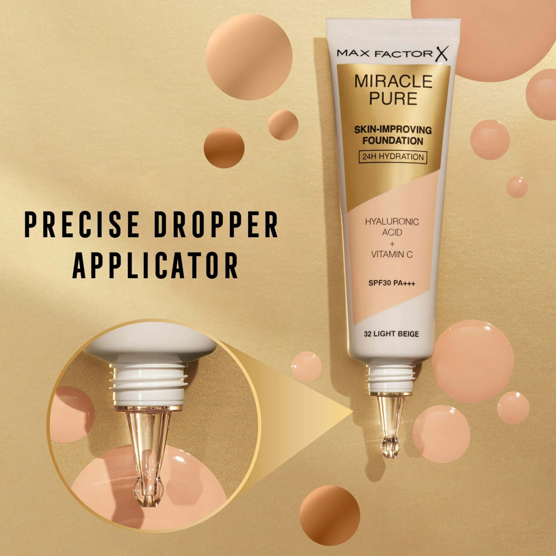 Max Factor Miracle Pure Foundation 45 Warm Almond 30 ml