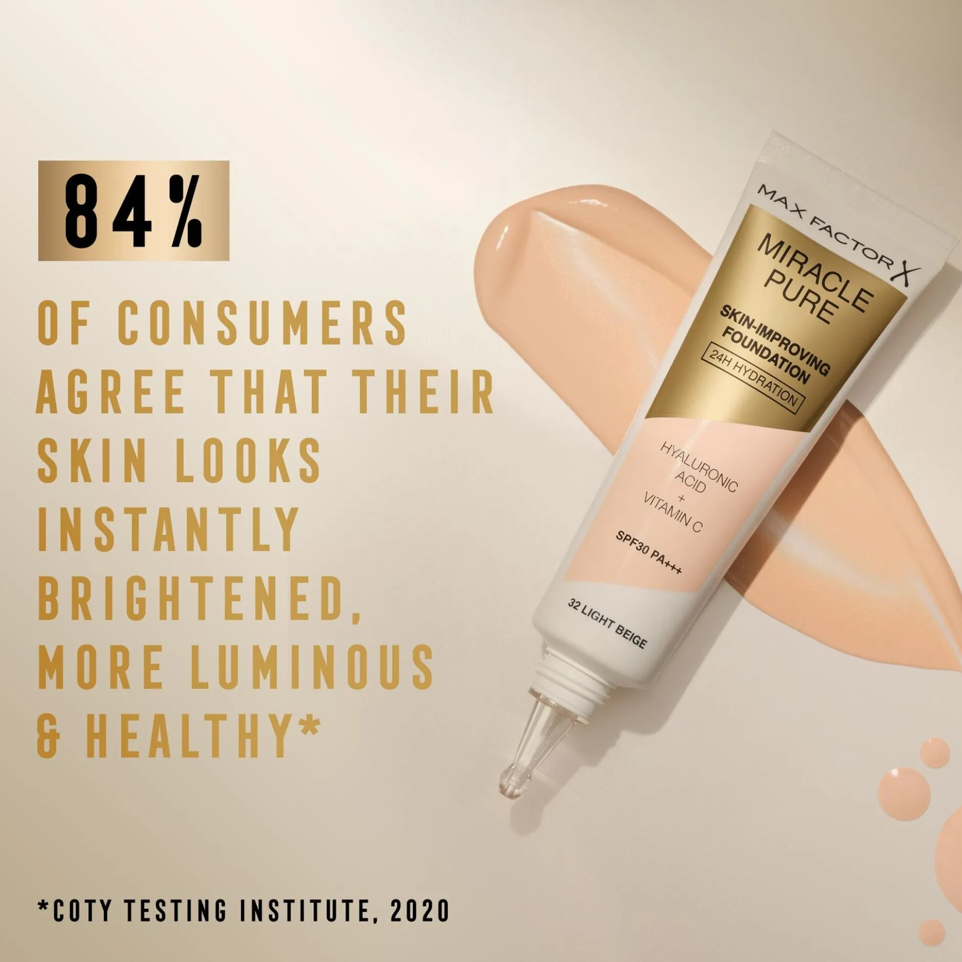 Max Factor Miracle Pure Foundation 45 Warm Almond 30 ml