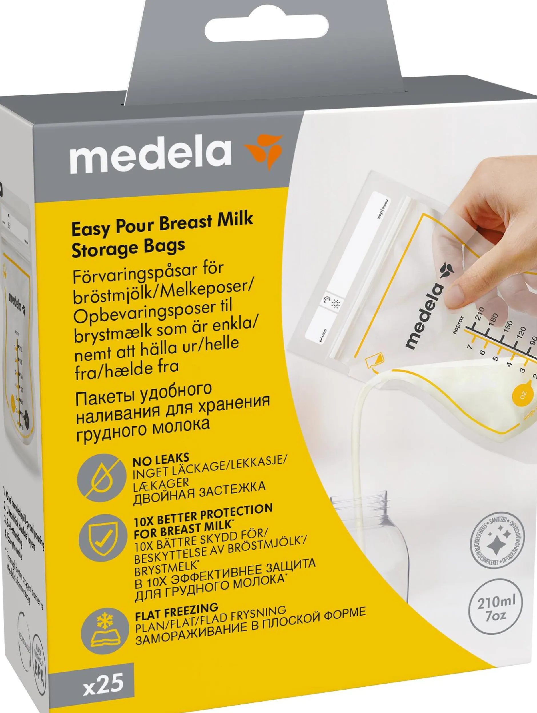 Medela Easy Pour Förvaringspåsar för Bröstmjölk 25 st