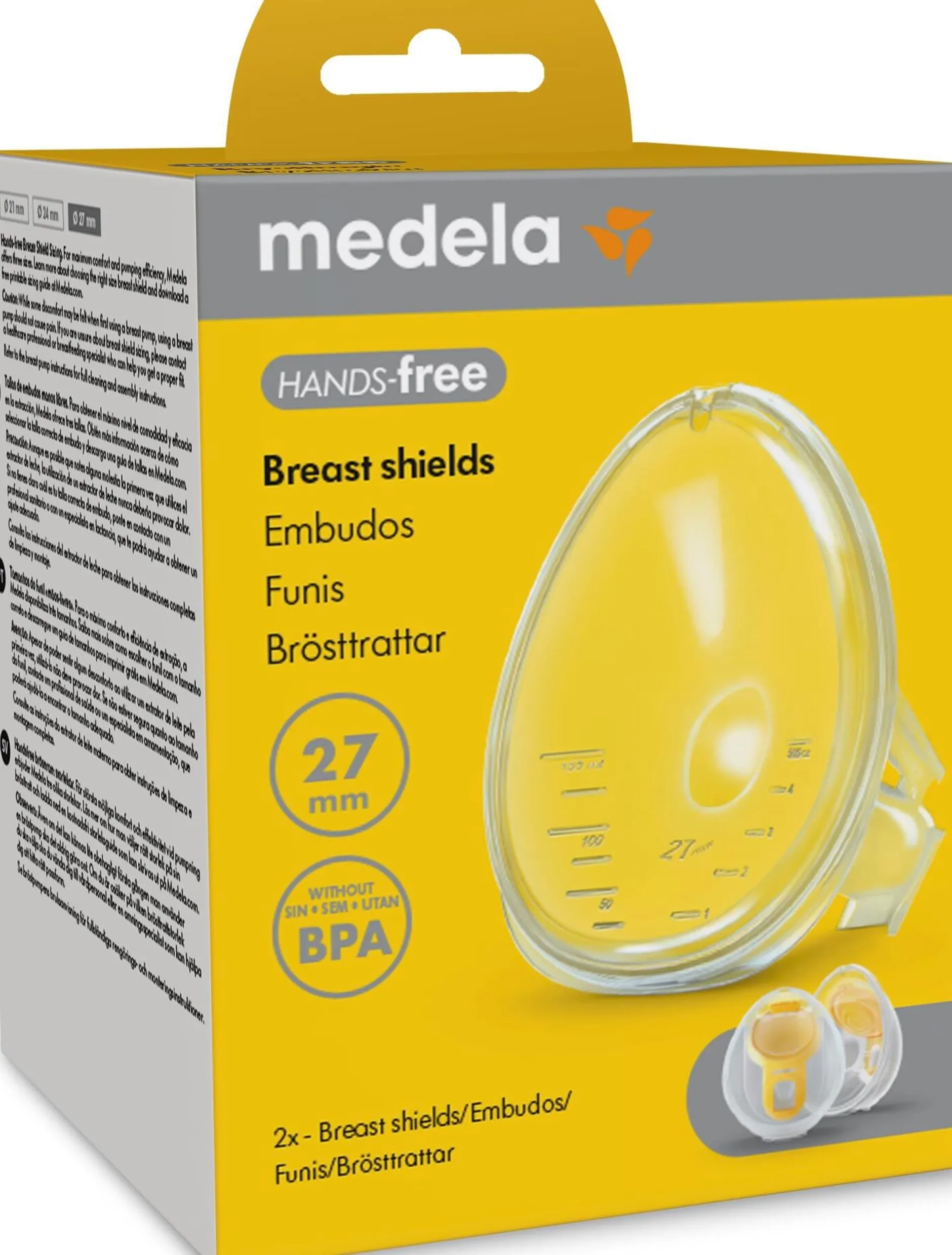 Medela Hands-Free Brösttratt 27 mm 2 st