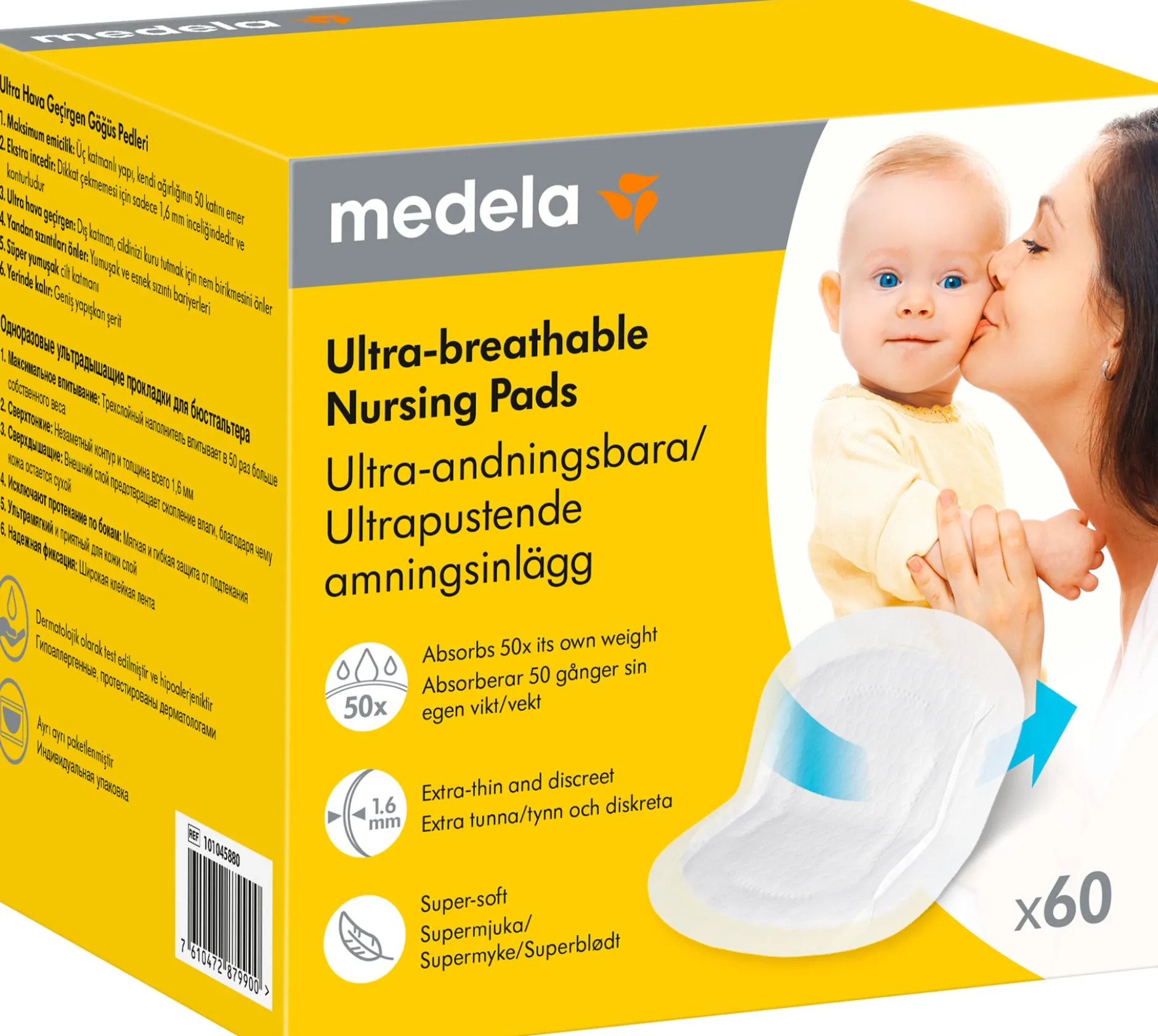 Medela Safe & Dry Ultra Thin Amningsinlägg Engångsbruk 60 st
