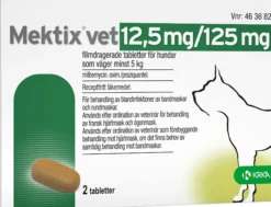Mektix.Vet 12,5mg/125mg Avmaskning Hund (+5kg) 2 tabletter