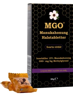 MGO Manukahonung Halstabletter Svarta vinbär 300+ 60g