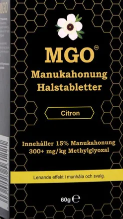 MGO Manukahonung Halstabletter Citron 300+ 60g