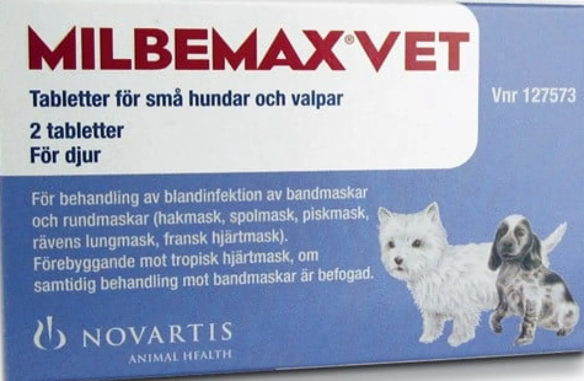 Milbemax Vet. För Små Hundar & Valpar 2 tabletter