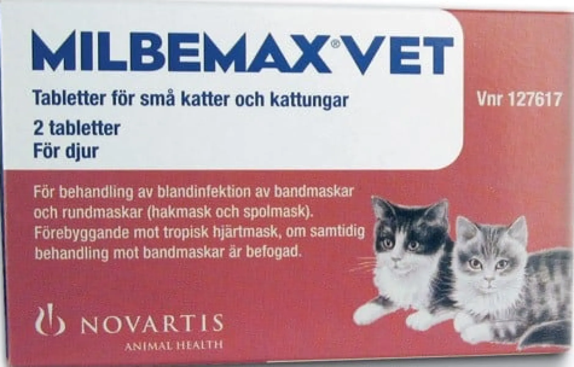 Milbemax vet. för små katter och kattungar, tabletter, 2 st