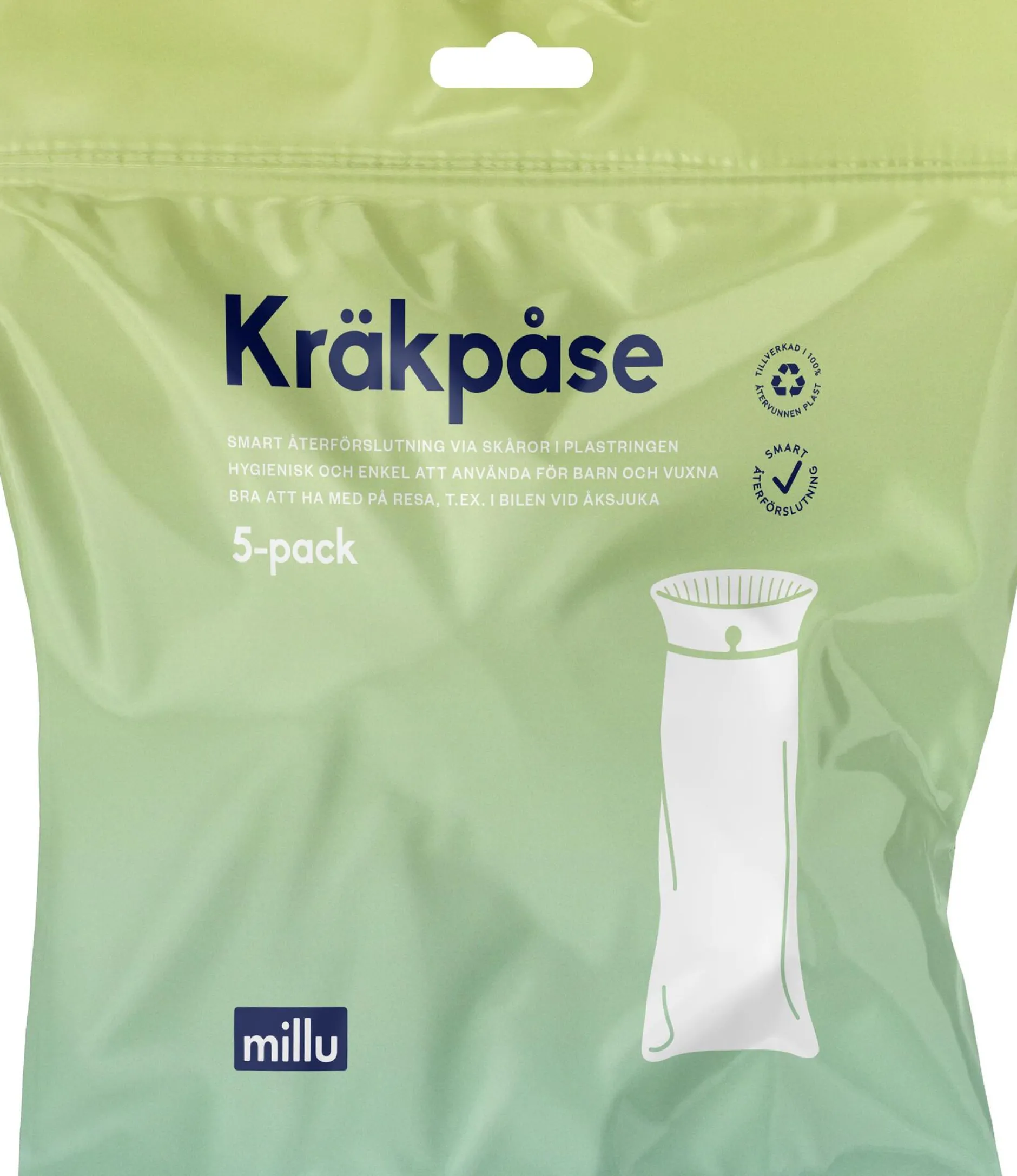 Millu Kräkpåse 100% Återvunnen Plast 5 st
