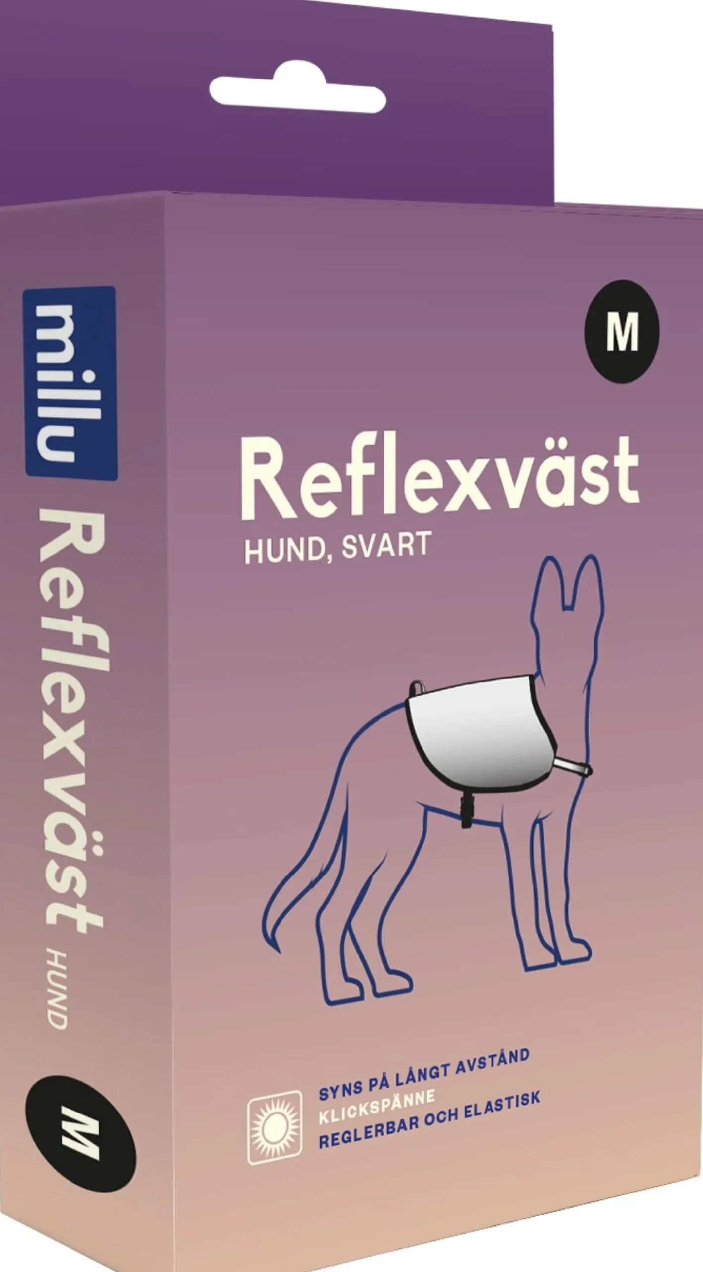 Millu Reflexväst Hund Svart M