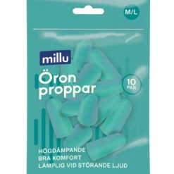 Millu Öronproppar Skum M/L 10 par