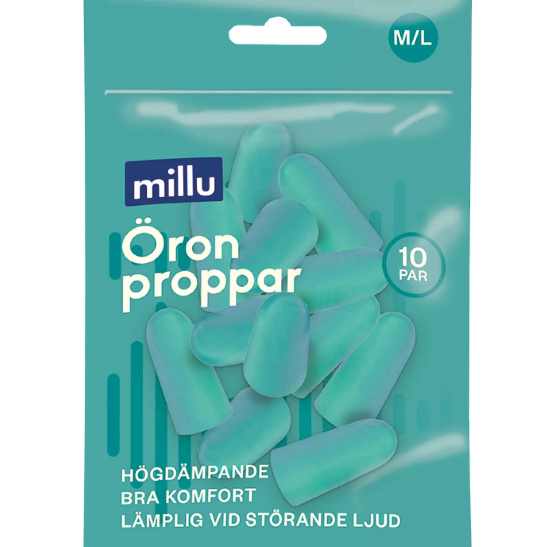 Millu Öronproppar Skum M/L 10 par