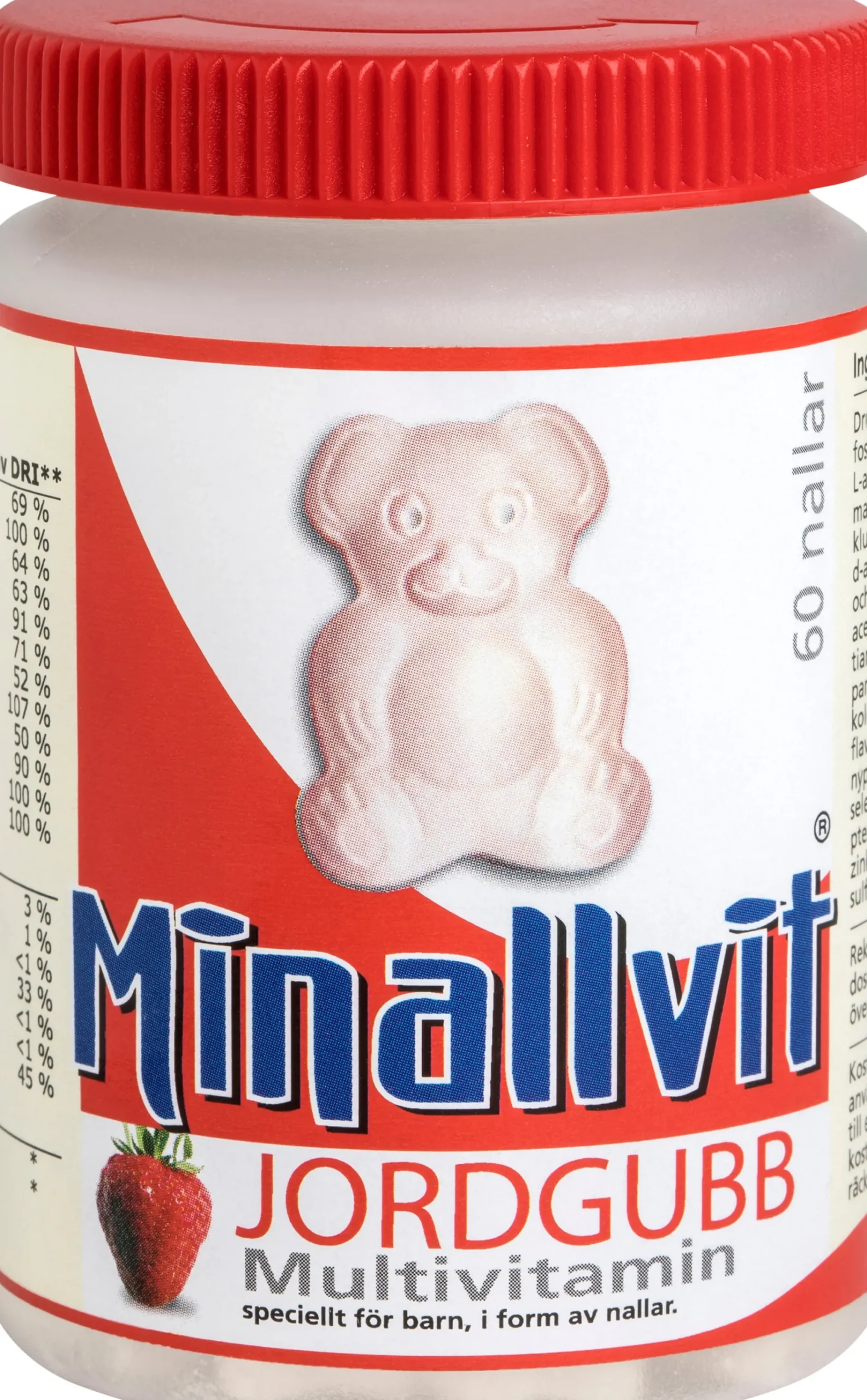 Minallvit Jordgubb Multivitamin 60 st