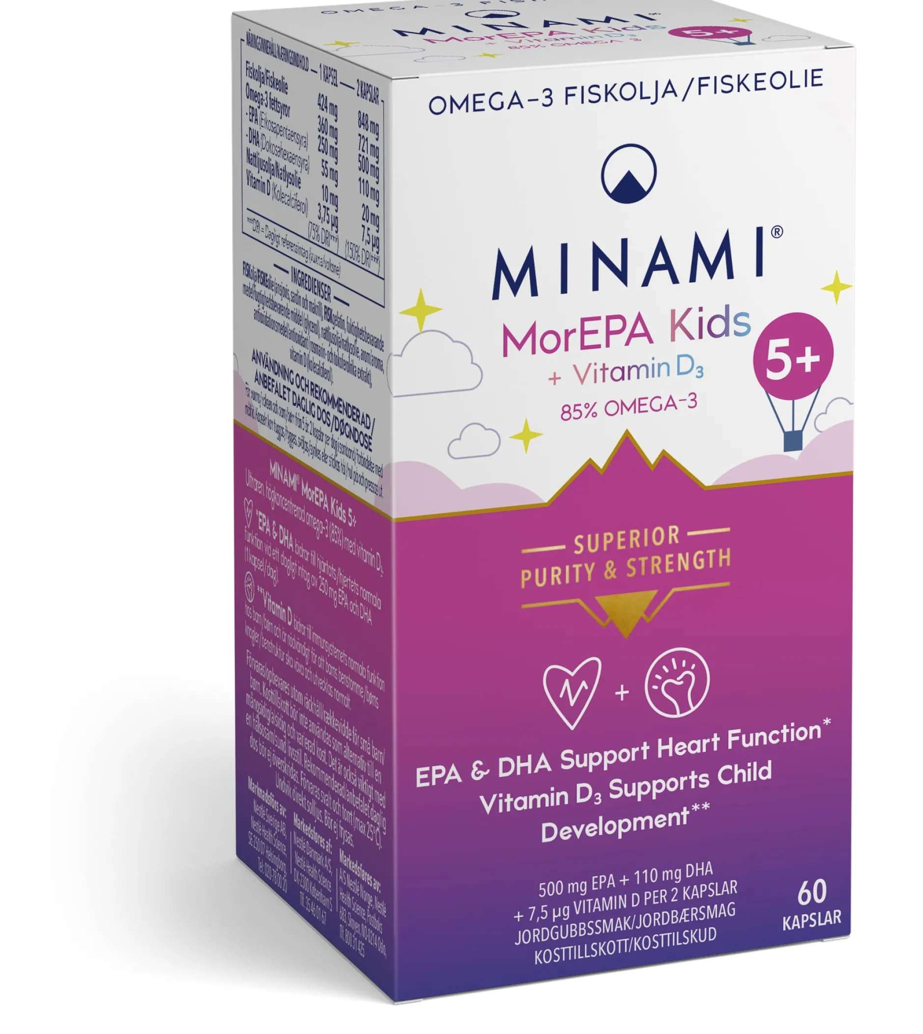 MINAMI MorEPA Kids Omega-3 & Vitamin D3 60 kapslar