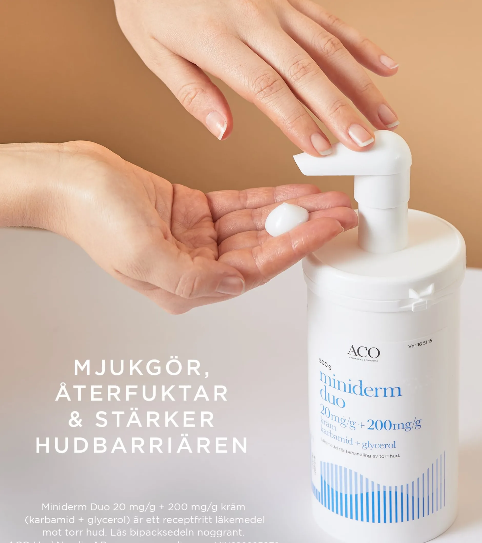 Miniderm Duo Kräm 2% Karbamid 20% Glycerol 500g