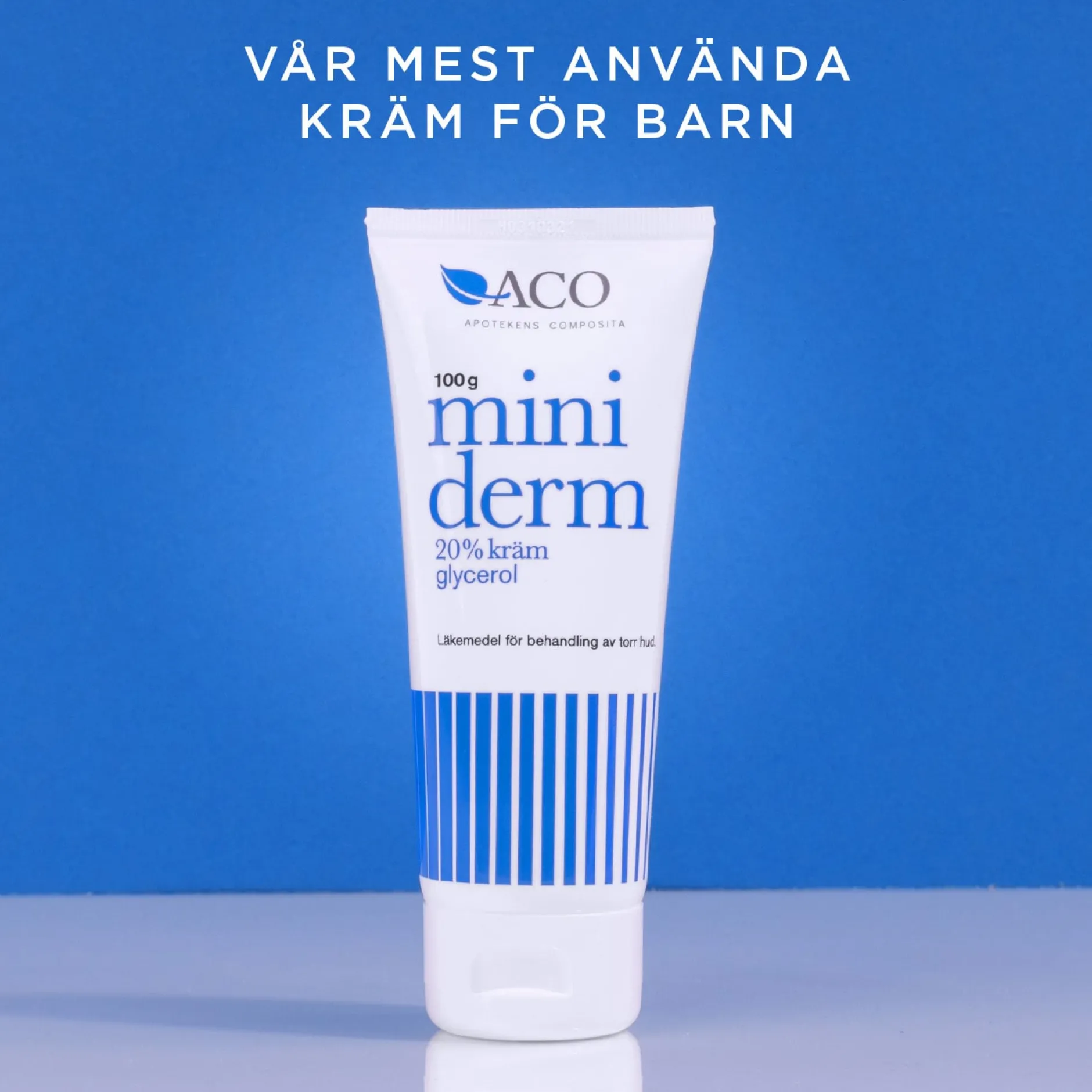 Miniderm Kräm 20% glycerol Torr Hud 100g