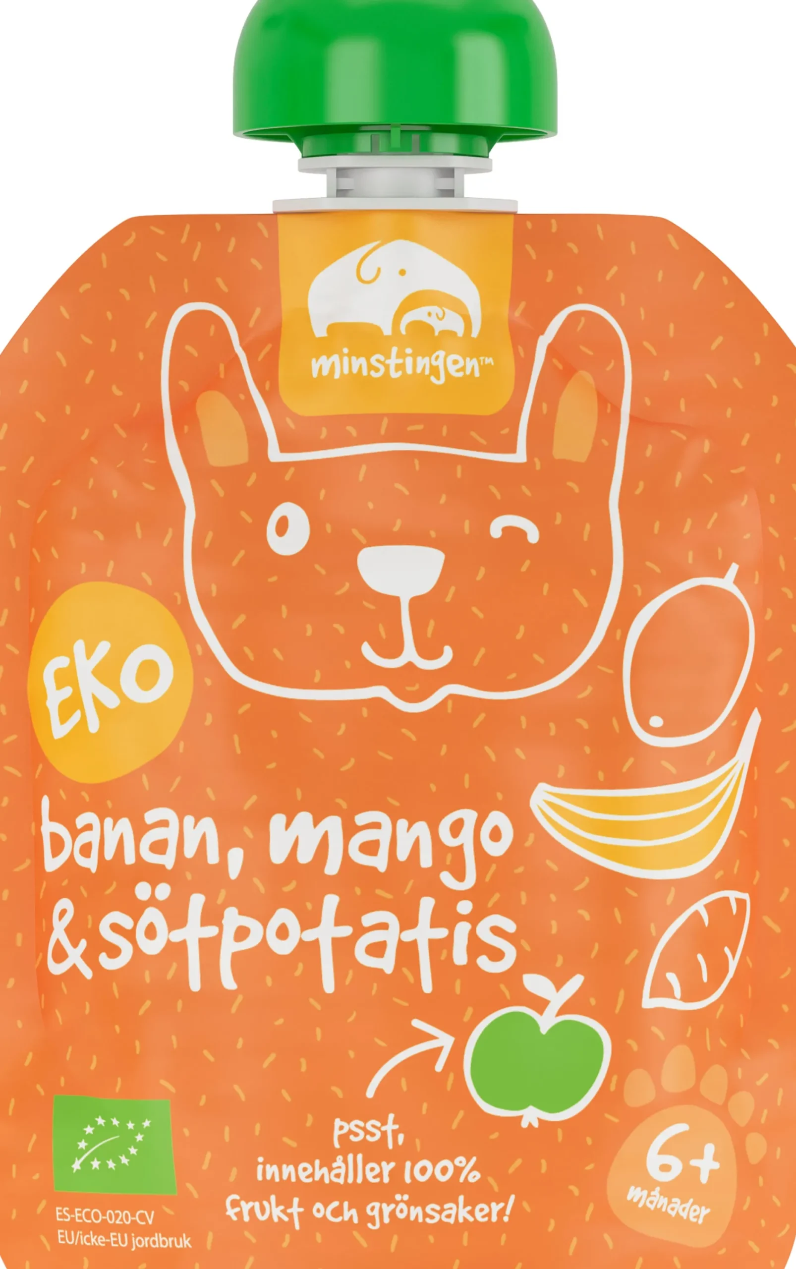 Minstingen Klämpåse banan/mango/sötpotatis 90 g