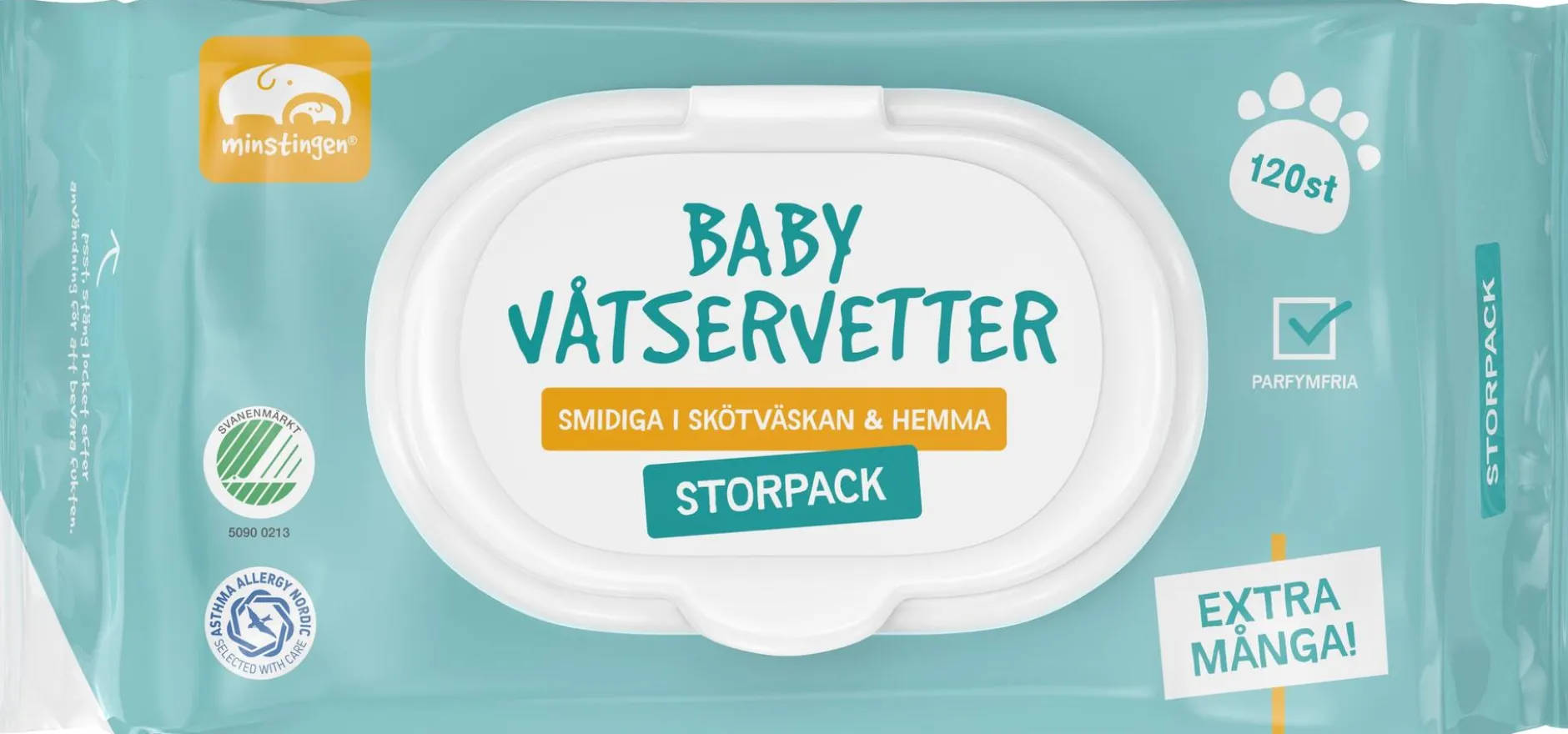 Minstingen Våtservett Baby Storpack